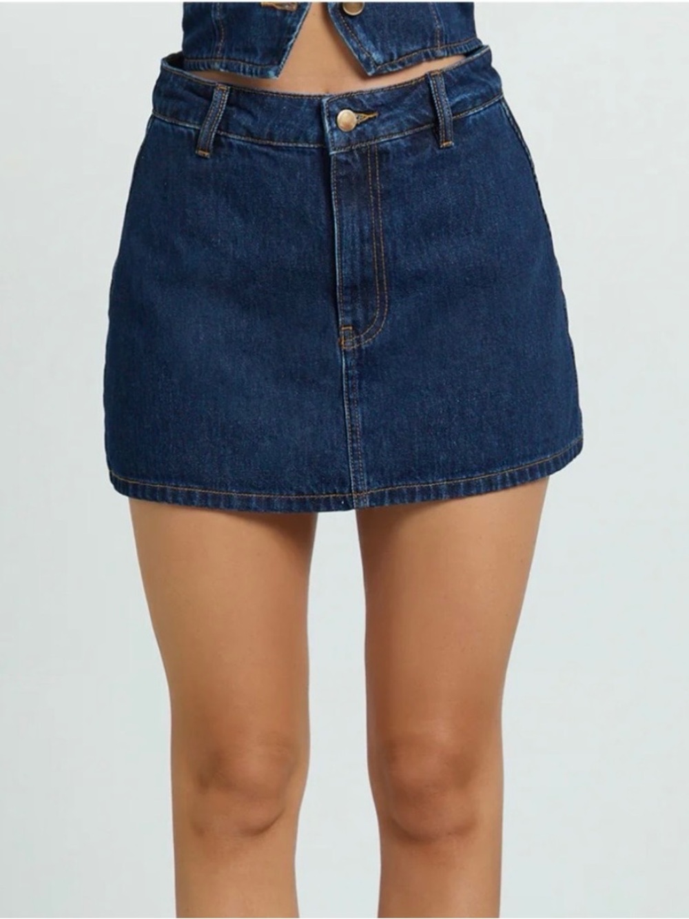Showpo Walton Recycled Denim Skort (Indigo Wash)